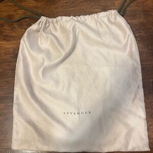 Levenger cream dust bag